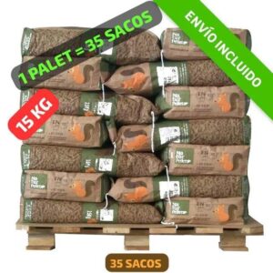 1 Palet de 35 Sacos certificado DIN ENplus A1 15Kg NATURPELLET